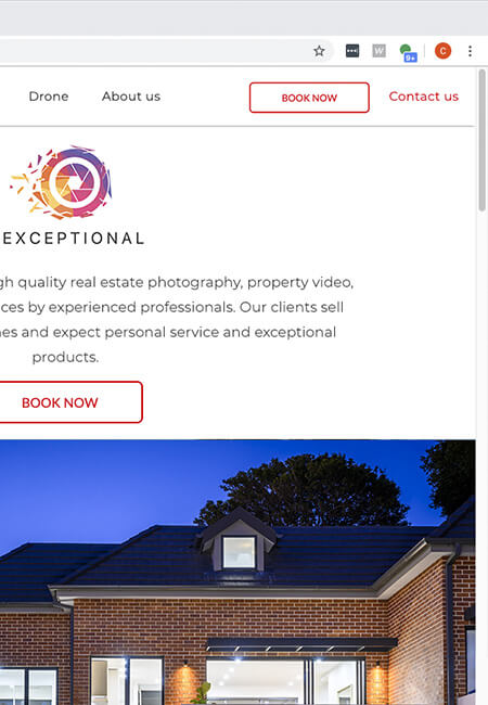 Add a book now button to your real estate photography website